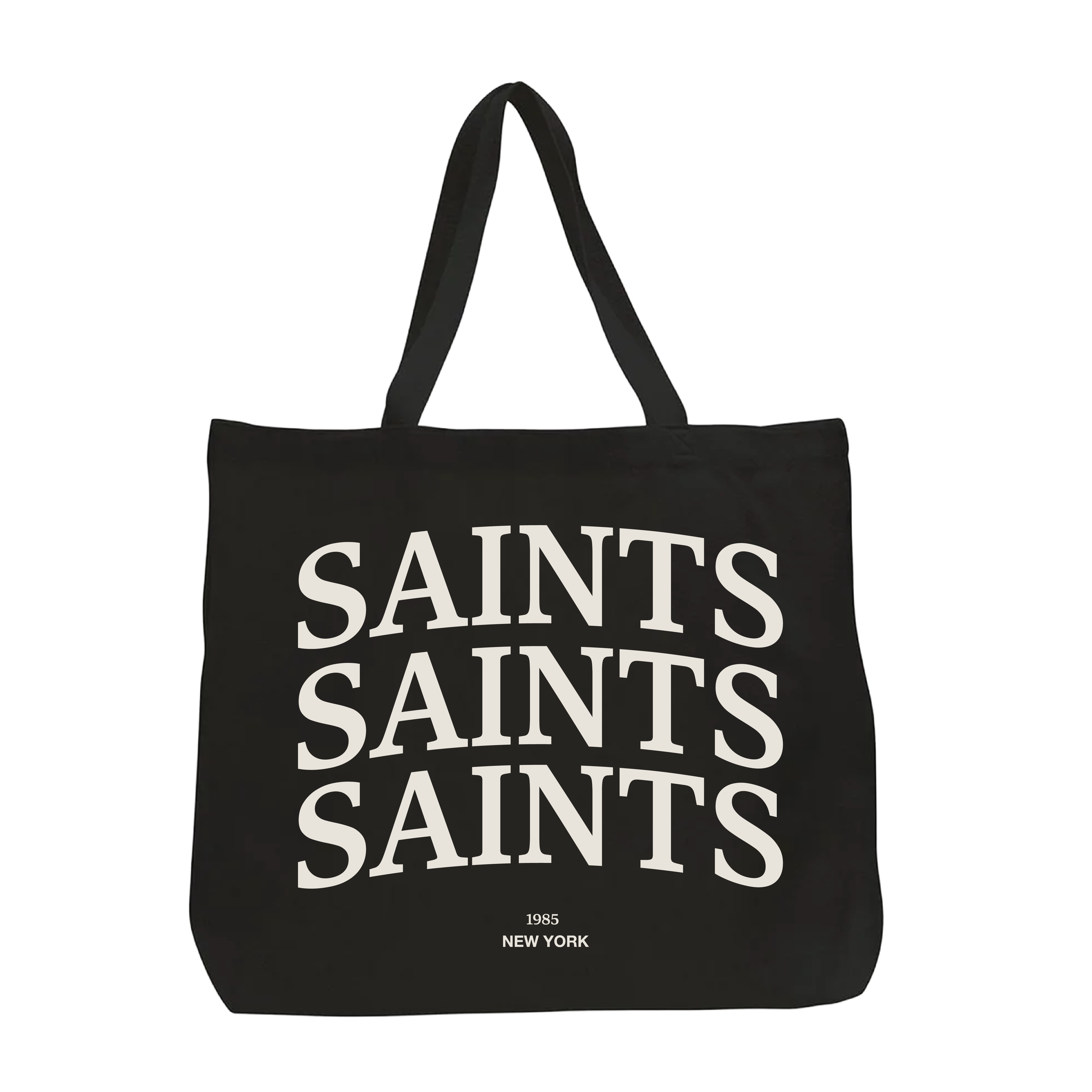 Saints Black Tote Bag